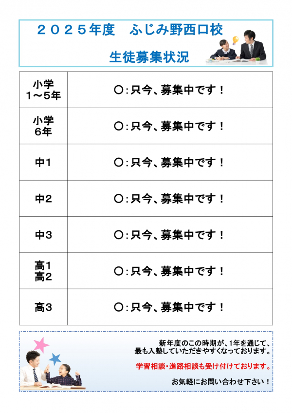 募集状況・時間割情報
